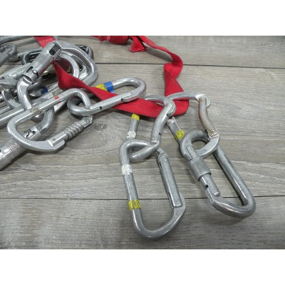 Lot of 16 Vintage Climbing Carabiners Mixed Black Diamond Kong D-Shape Screwgate